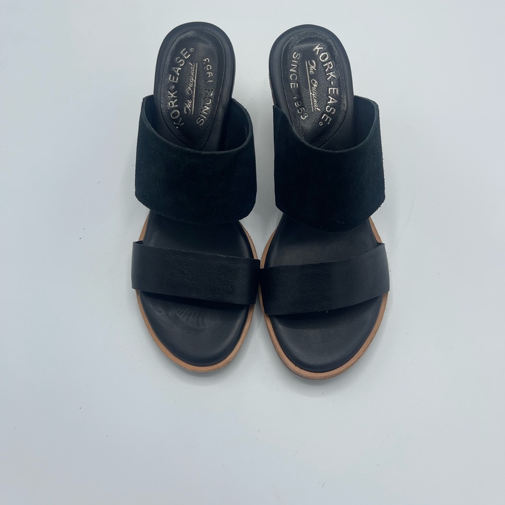 Kork-Ease Gorrie Black Leather Slide Sandals